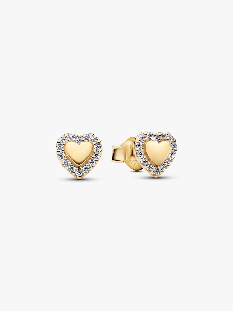 Pandora Heart Halo Stud Earrings