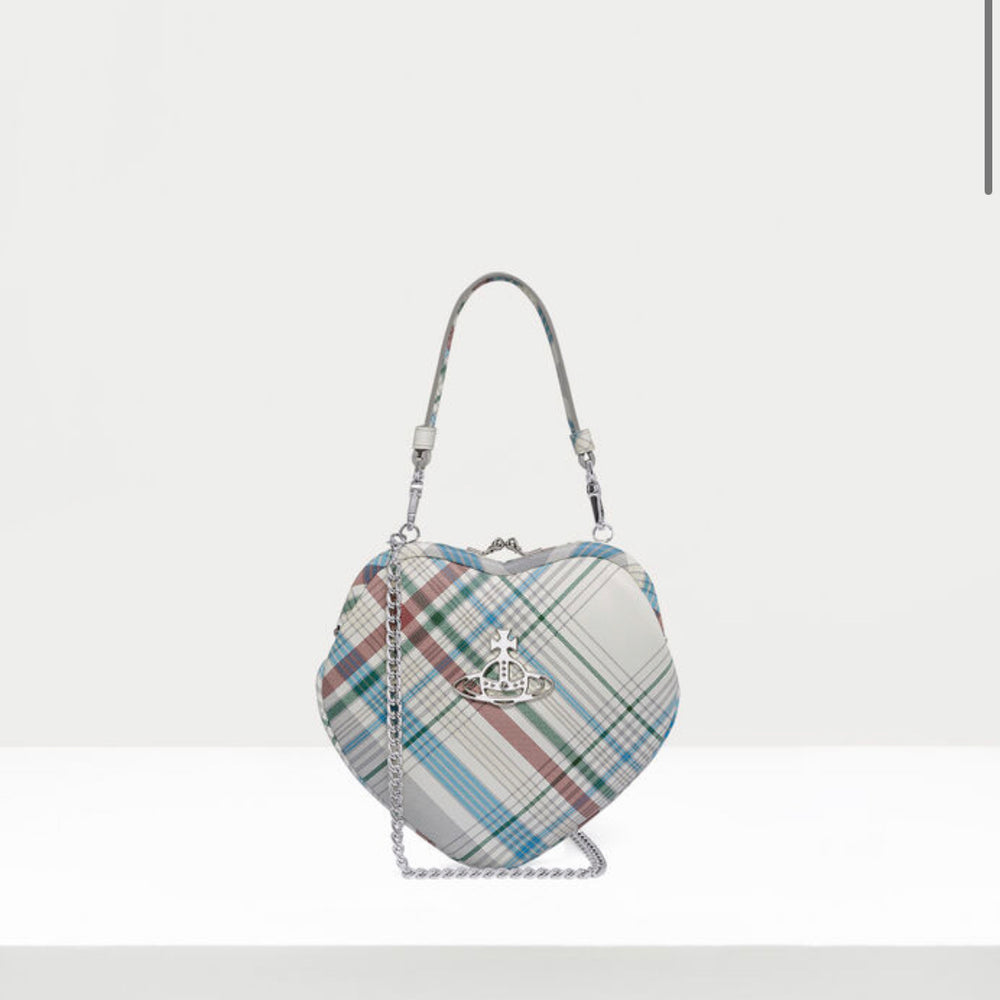 Vivienne Westwood Madras Check Louise Heart Crossbody