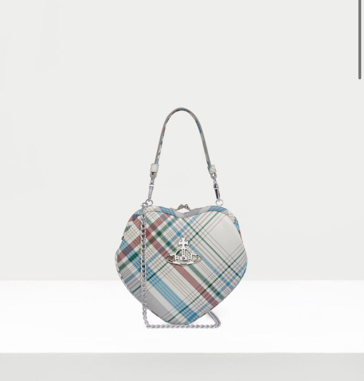 Vivienne Westwood Madras Check Louise Heart Crossbody