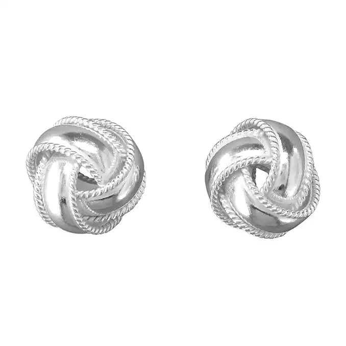 Coe & Co Silver Large Heavy Woolmark Stud Earrings