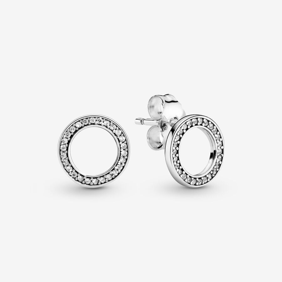 Pandora Sparkling Circle Stud Earrings