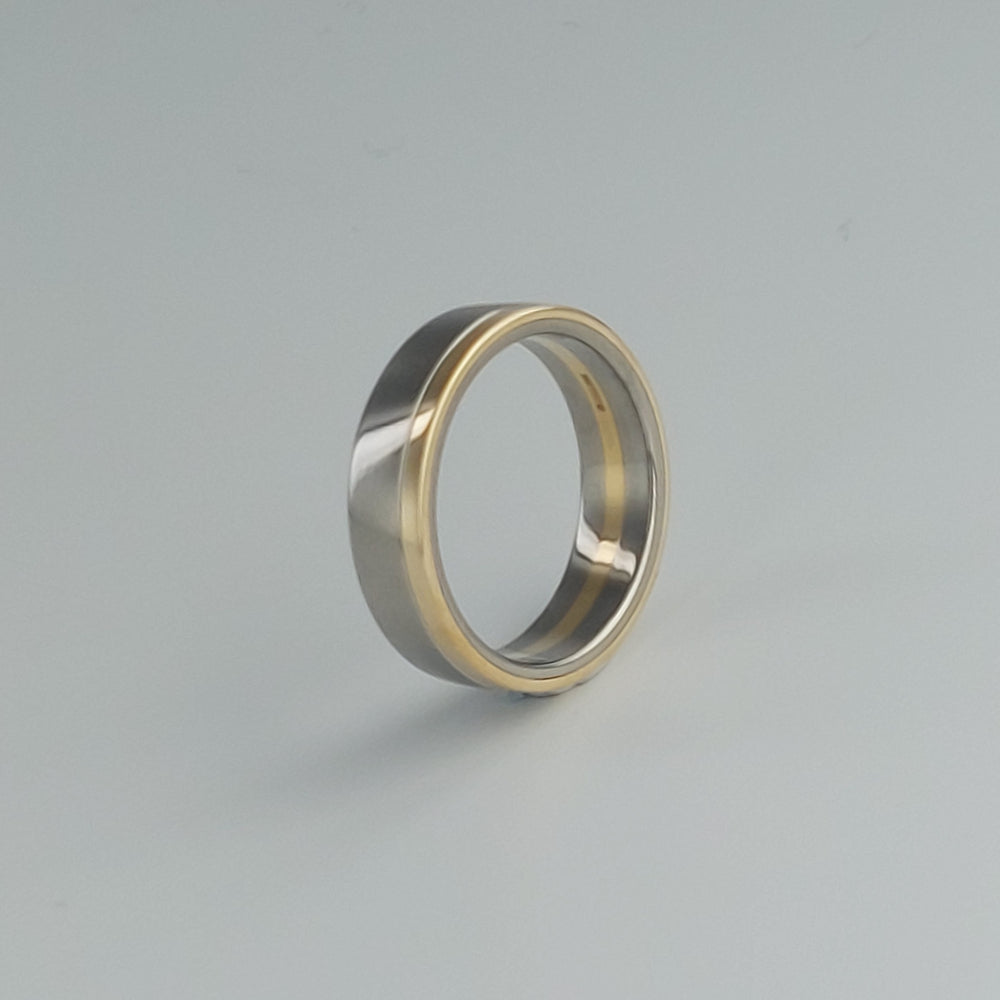 Zedd Gold Natural Zirconium 6mm Wedding Ring