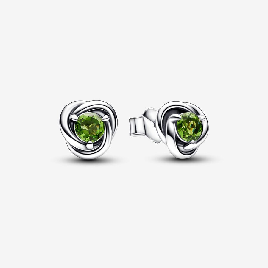 Pandora August Birthstone Eternity Circle Stud Earrings