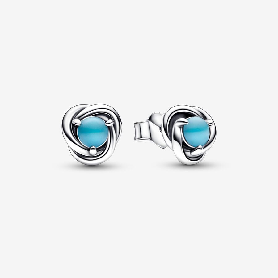 Pandora December Birthstone Eternity Circle Stud Earrings