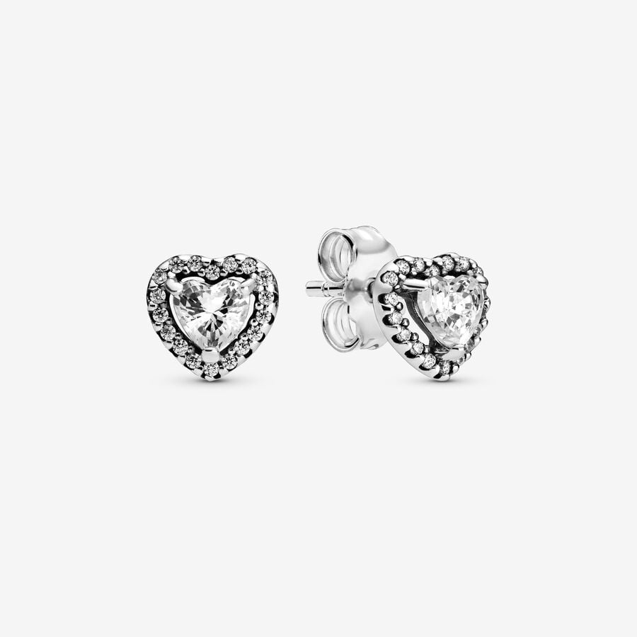 Pandora Elevated Heart Stud Earrings