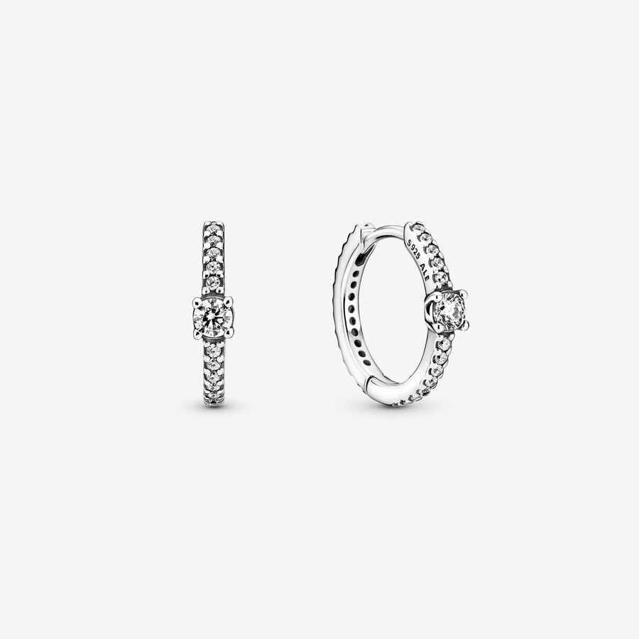 Pandora Sparkling Hoop Earrings