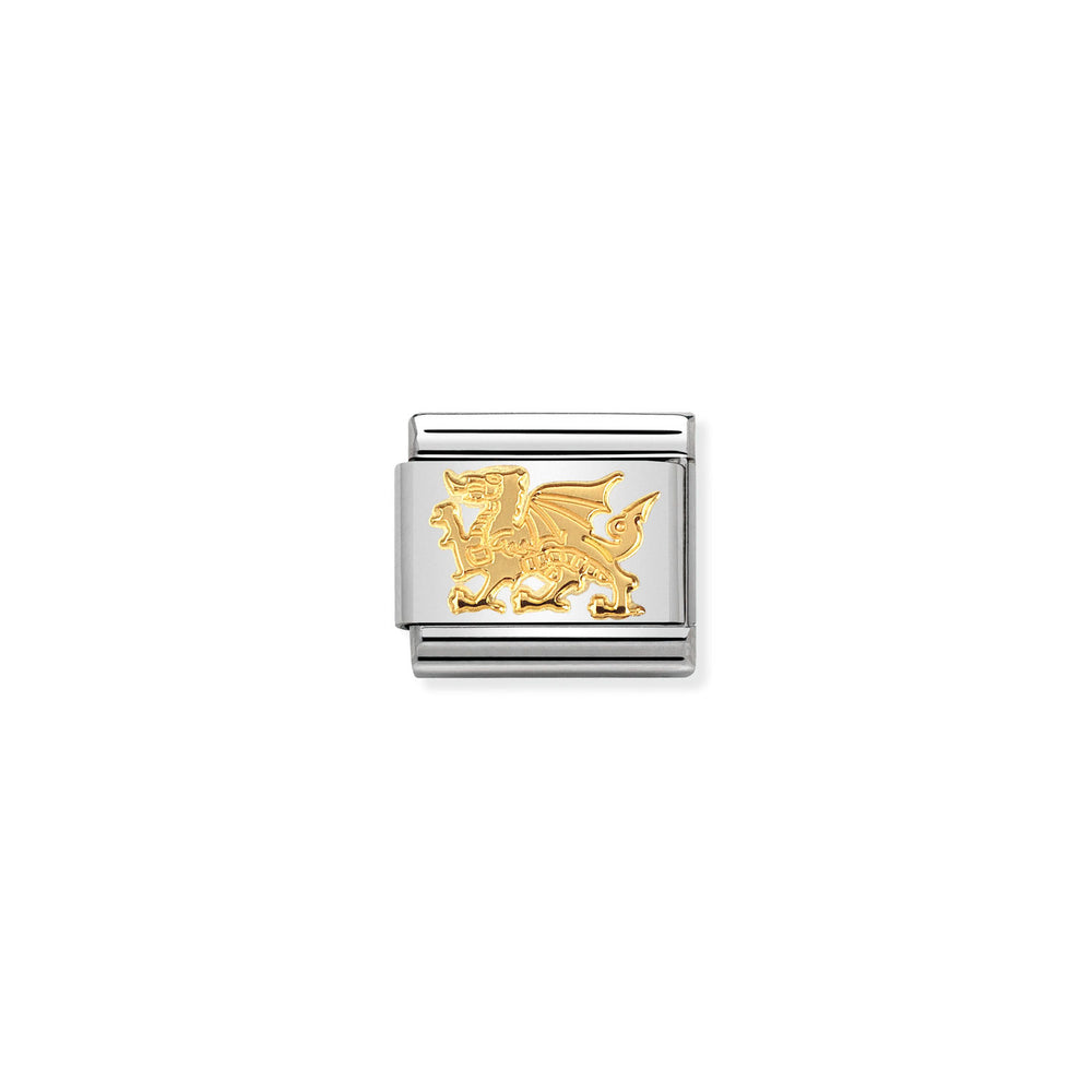 Nomination Classic Link with Dragon in Yellow Gold Tone