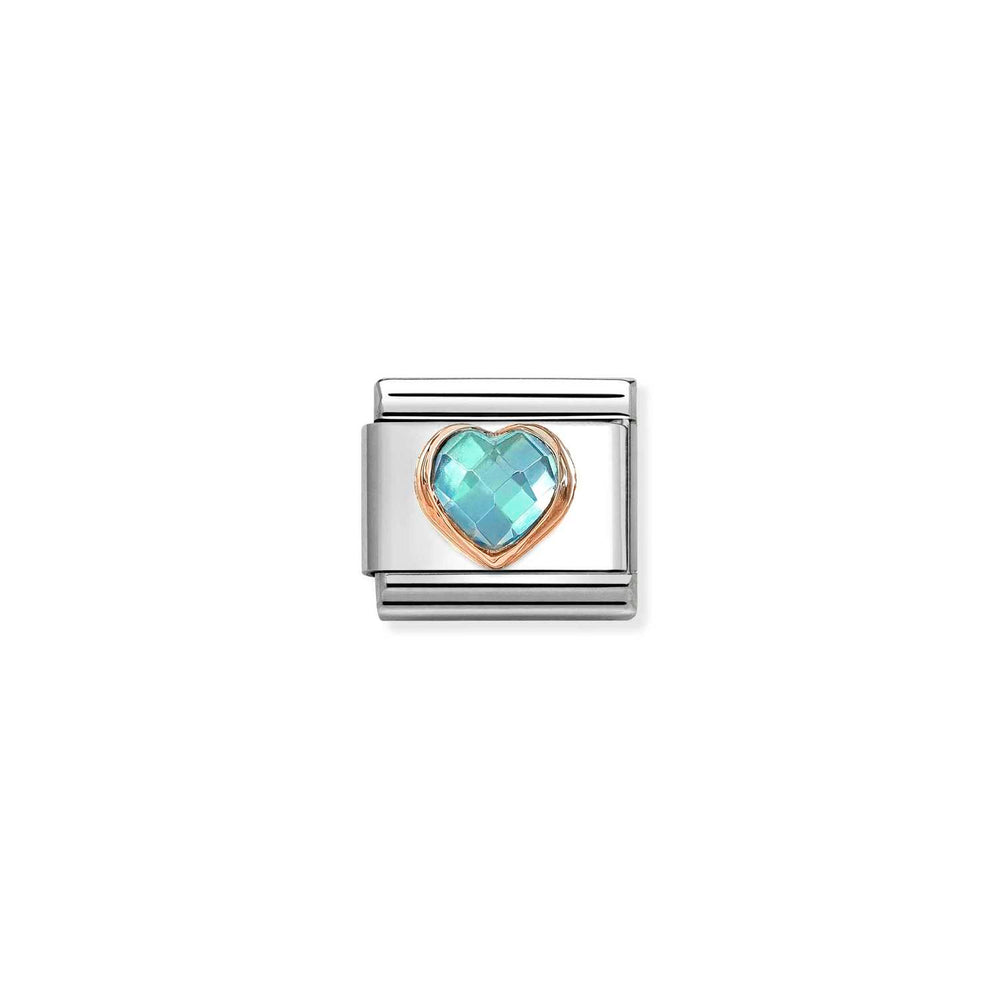 Nomination Classic Link Light Blue CZ Heart