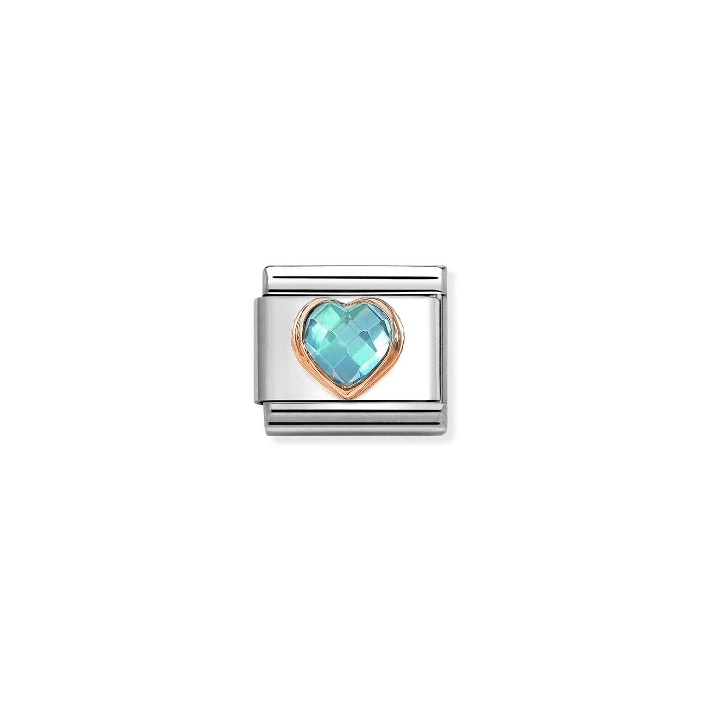 Nomination Classic Link Light Blue CZ Heart