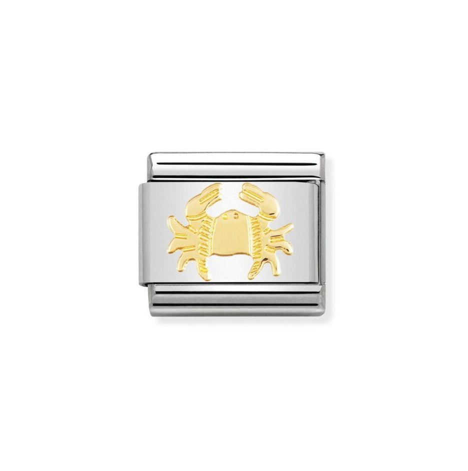 Nomination Classic Link with Cancer Symbol in Yellow Gold Tone