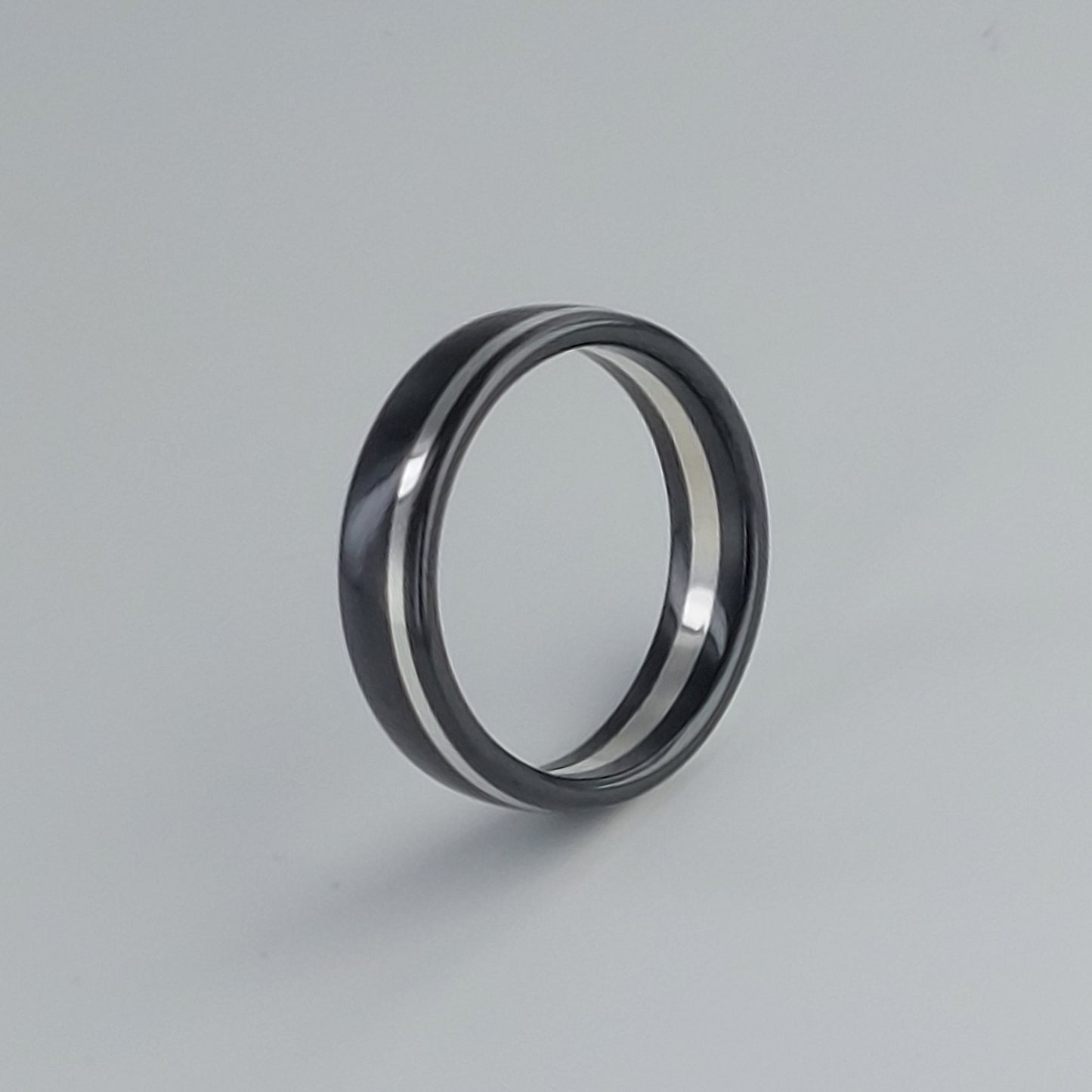 Zedd Silver Zirconium 6mm Wedding Ring