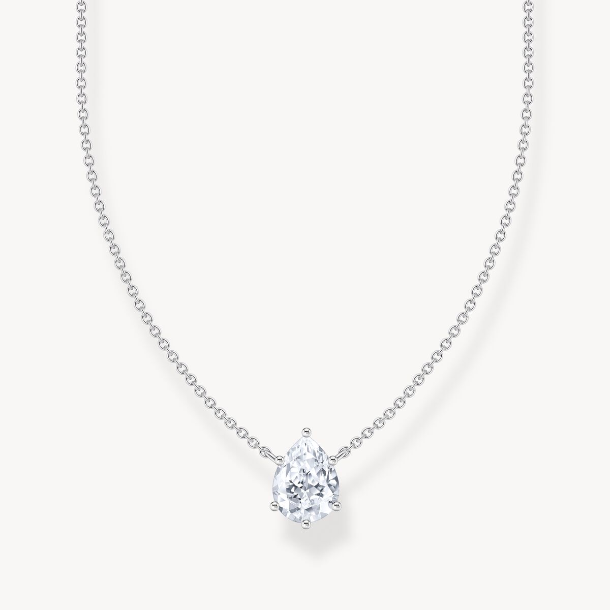 Thomas Sabo TearDrop White CZ Necklace