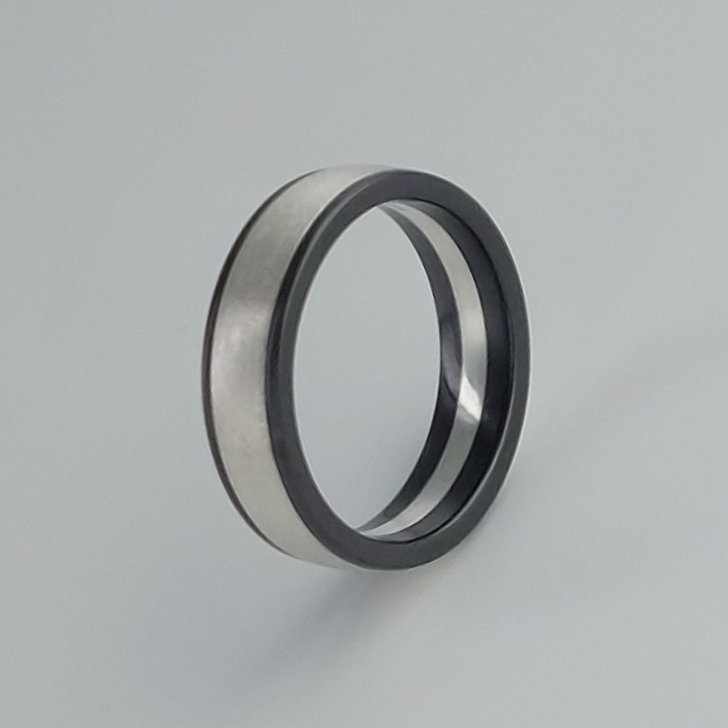 Zedd Silver Matted Zirconium 6mm Wedding Ring
