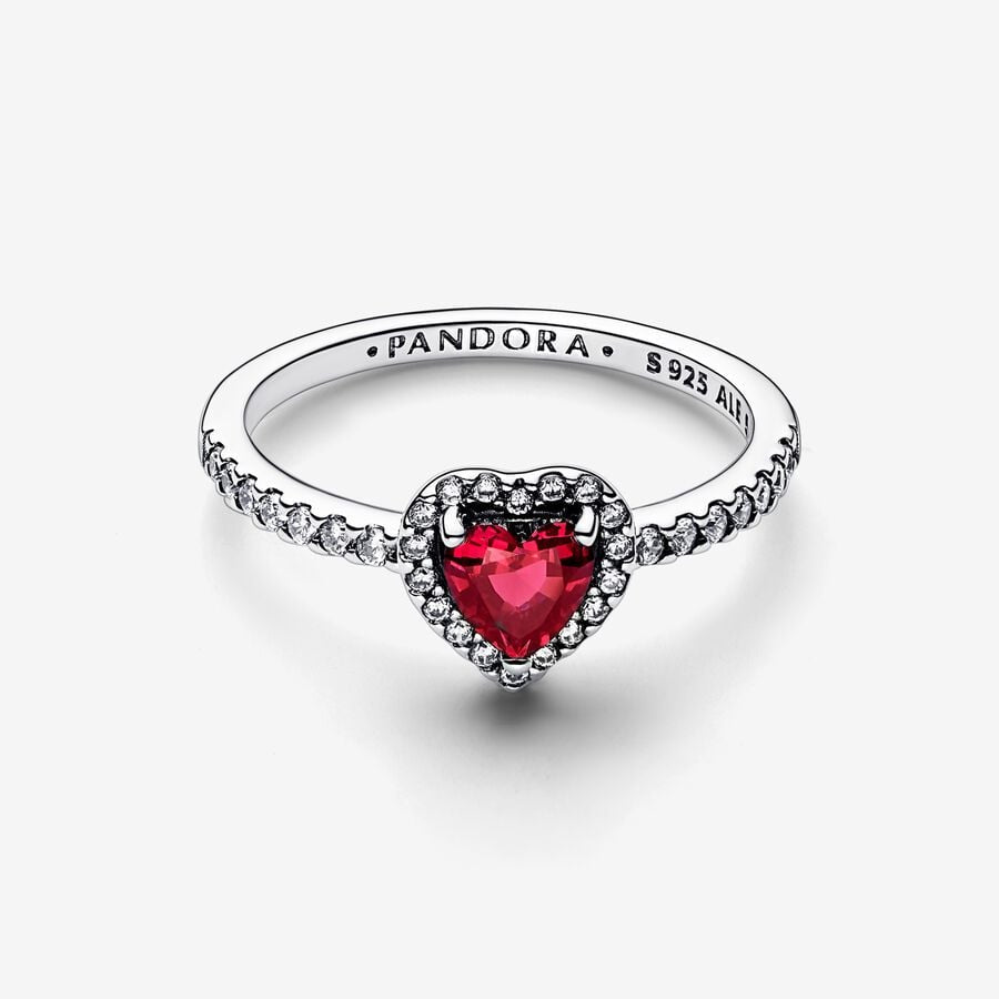 
                      
                        Pandora Elevated Red Heart Ring
                      
                    