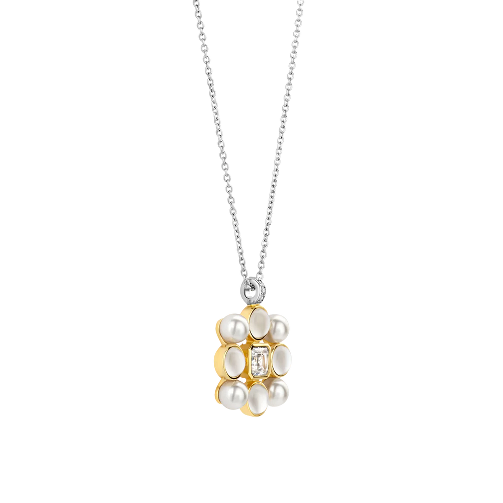 
                      
                        TI SENTO Small Pearl Flower Necklace 34046YP
                      
                    