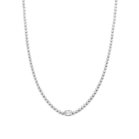 TI SENTO  Silver Tennis Necklace 34053ZI