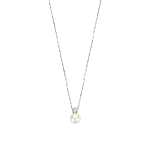 Ti Sento Zirconia Pearl Necklace