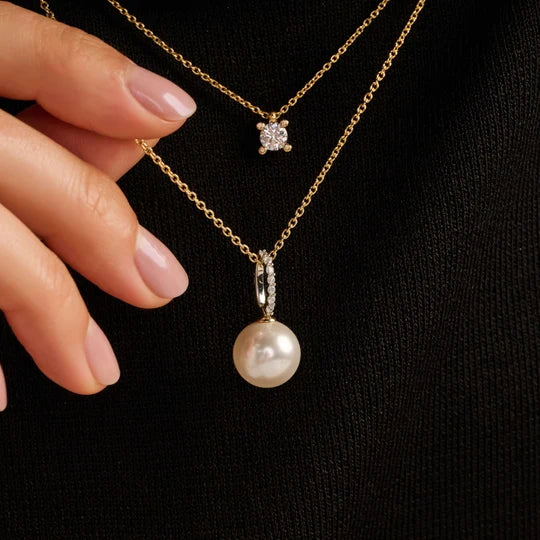 Ti Sento Pearl Necklace Gold Vermeil