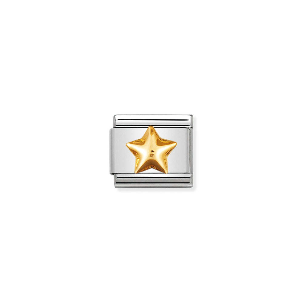 Nomination Classic Link with Raised Star in Yellow Gold Tone