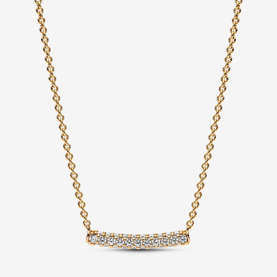 Pandora Timeless Pavé Single-row Bar Collier Necklace