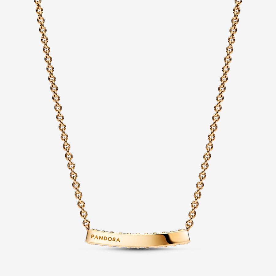 Load image into Gallery viewer, Pandora Timeless Pavé Single-row Bar Collier Necklace
