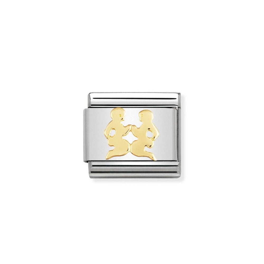 Nomination Classic Link with Gemini Symbol in Yellow Gold Tone