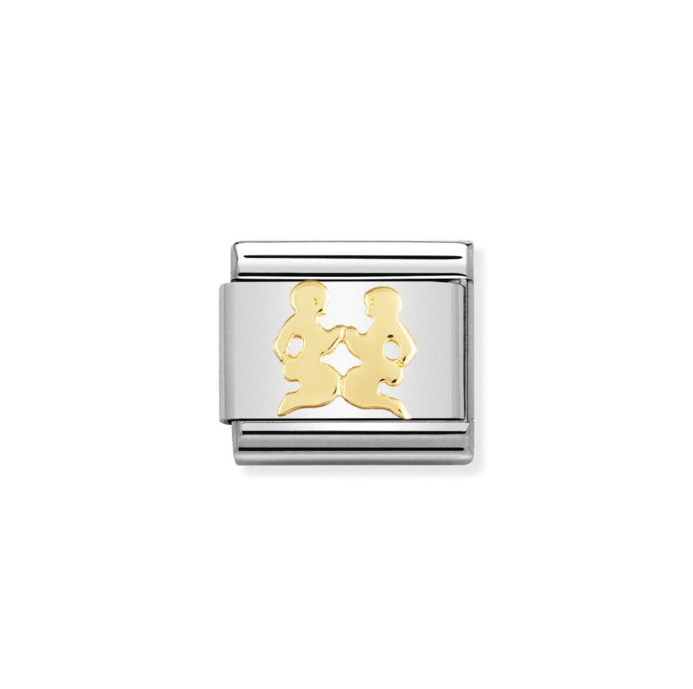 Nomination Classic Link with Gemini Symbol in Yellow Gold Tone