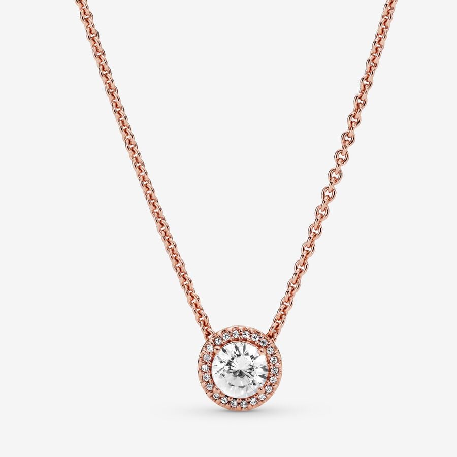 PANDORA Round Sparkle Halo Necklace