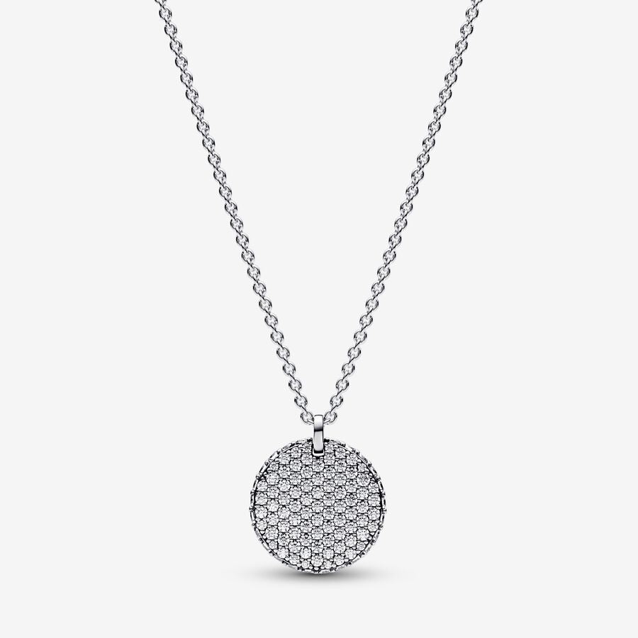 Pandora Timeless Pavé Round Pendant Necklace