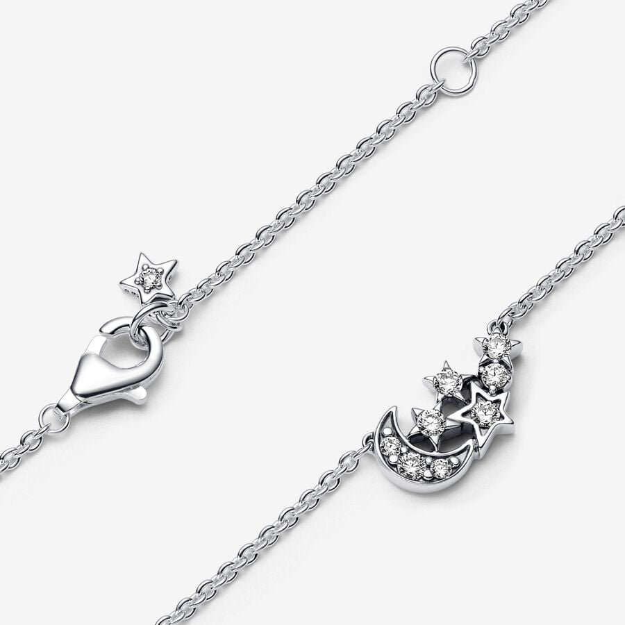 Pandora Sparkling Moon & Star Collier Necklace – Coe & Co. Stores