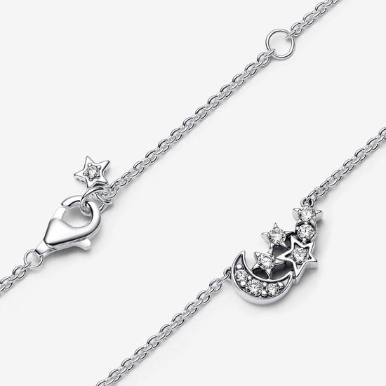 Pandora Sparkling Moon & Star Collier Necklace