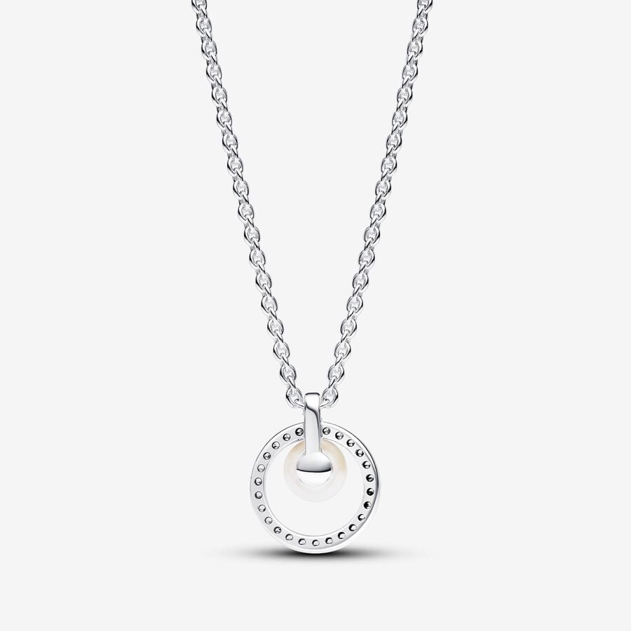 
                      
                        Pandora Treated Freshwater Cultured Pearl & Pavé Collier Necklace
                      
                    