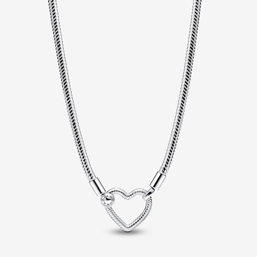 Pandora Heart Closure Snake Chain Necklace