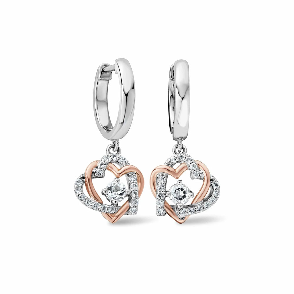 Clogau Always in My Heart Silver Drop Earrings