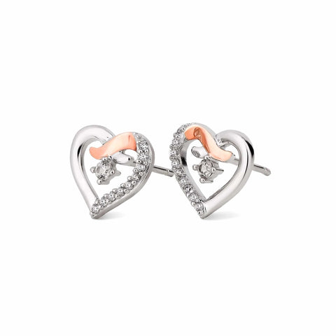 Clogau® Forever Yours Sterling Silver Kiss Stud Earrings with Zircon