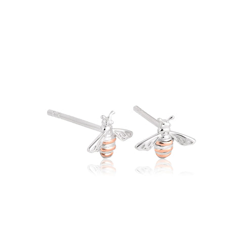 Clogau Nature's Wonder Sterling Silver Honey Bee Stud Earrings