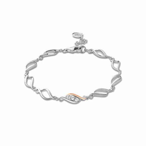 Clogau Past Present Future® Sterling Silver Multi-Link Bracelet with Topaz