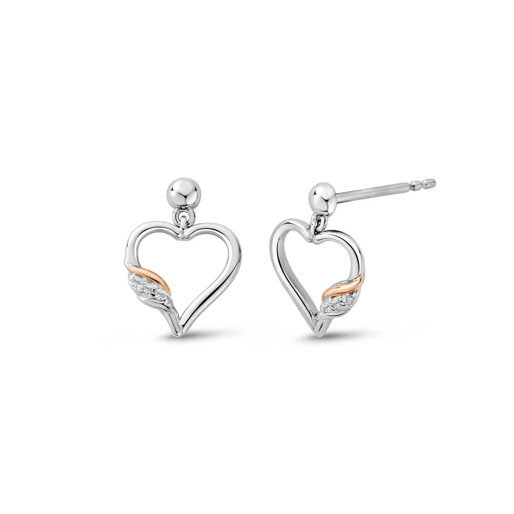 Clogau Past Present Future® Heart Silver Earrings