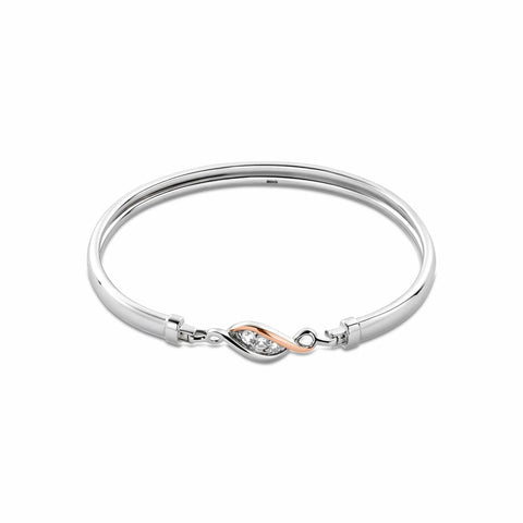 Clogau Past Present Future® Sterling Silver Bangle with Topaz