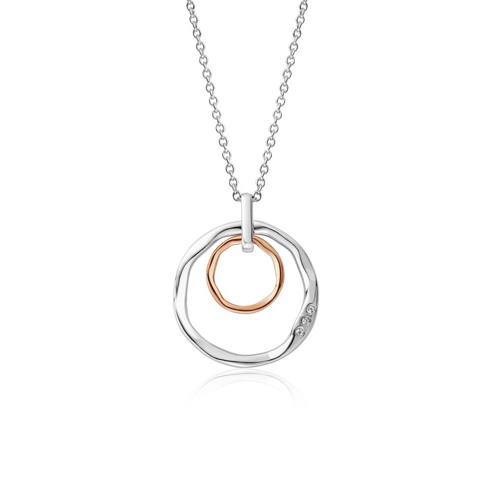 Clogau Ripples Double Hoop Pendant