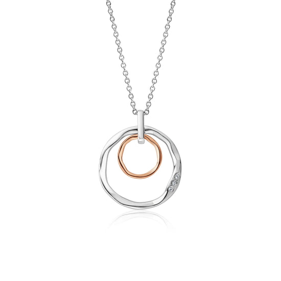 Load image into Gallery viewer, Clogau Ripples Double Hoop Pendant
