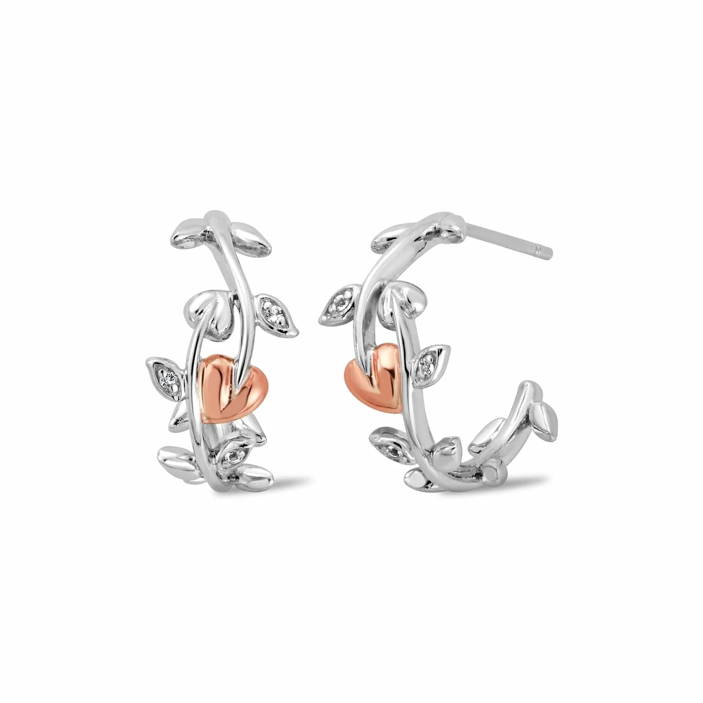 Clogau Vine of Life Silver Half-Hoop Earrings