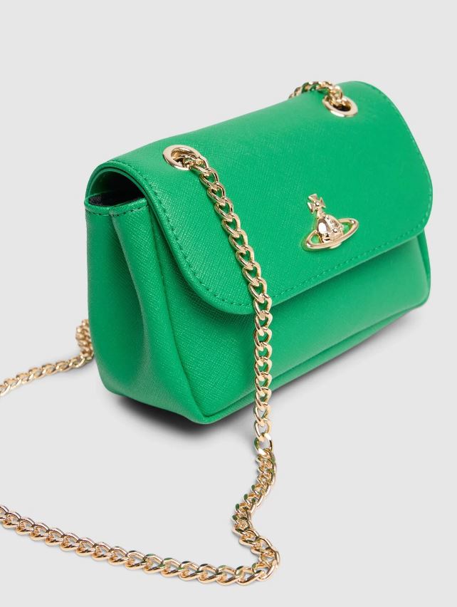 
                      
                        Vivienne Westwood Saffiano Small Purse with Chain Bright Green
                      
                    