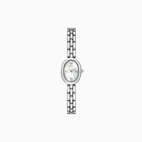 Emporio Armani Silver Oval Watch