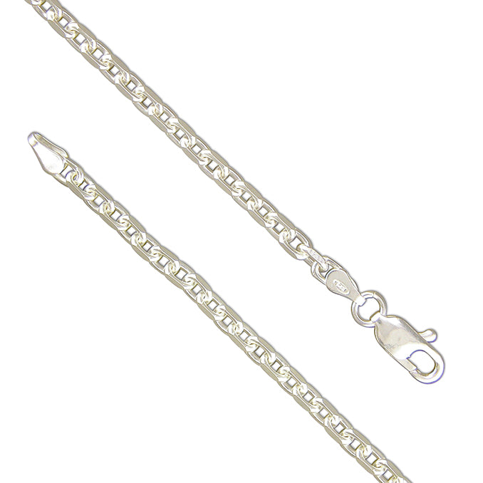 Coe & Co Sterling Silver Heavy Diamond-Cut Belcher 51cm/20in Chain