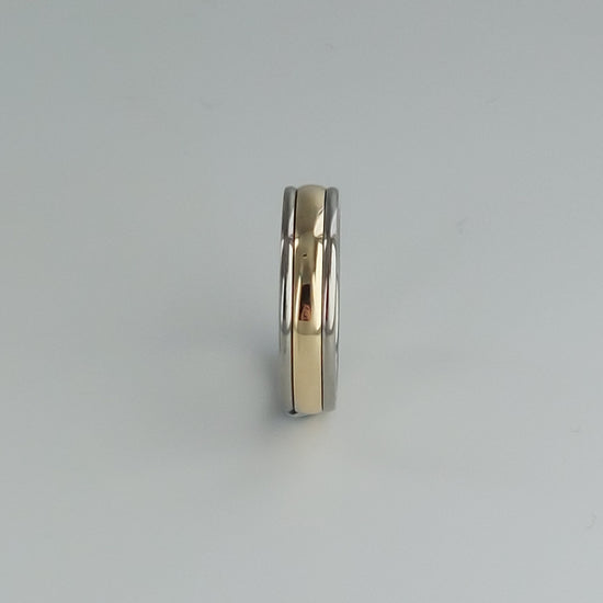 Zedd Gold Zirconium 6mm Wedding RIng