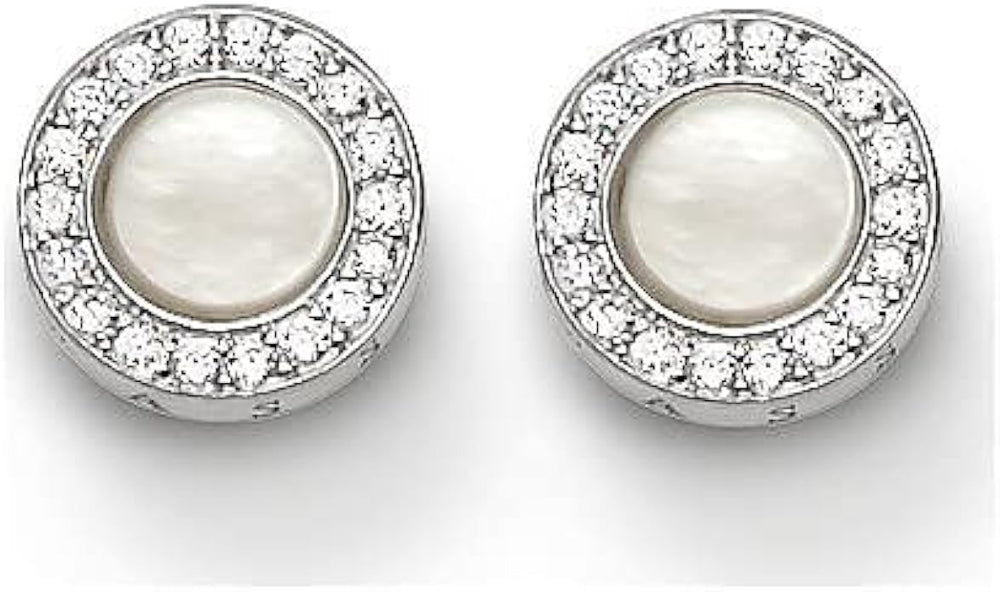 
                      
                        Thomas Sabo Silver Round Mother Of Pearl Pave Stud Earrings
                      
                    