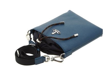 
                      
                        Vivienne Westwood Dark Blue Saffiano Drawstring Crossbody Bag
                      
                    