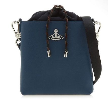 
                      
                        Vivienne Westwood Dark Blue Saffiano Drawstring Crossbody Bag
                      
                    