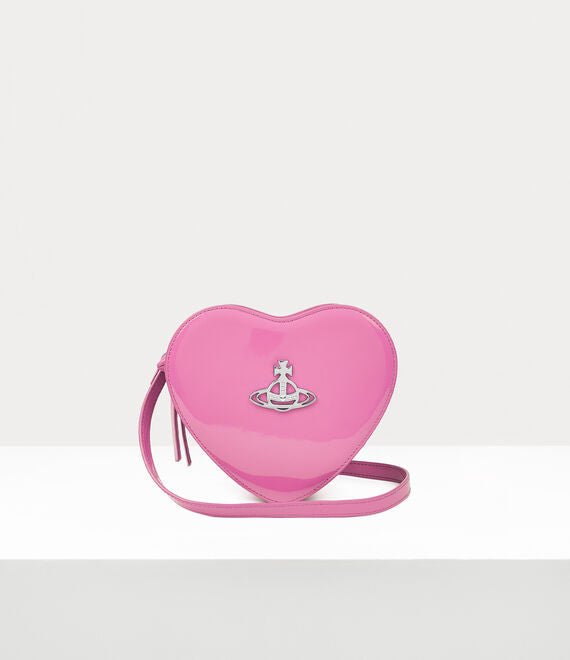 Vivienne Westwood Louise Heart Crossbody Patent Pink